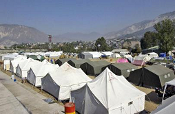 Refugee camp. 