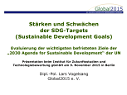 Title page of the presentation on the SDG targets. 