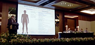 Photograph from the presentation. 